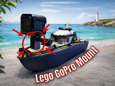 2x2 brick-compatible action camera mount