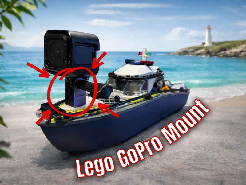 2x2 brick-compatible action camera mount
