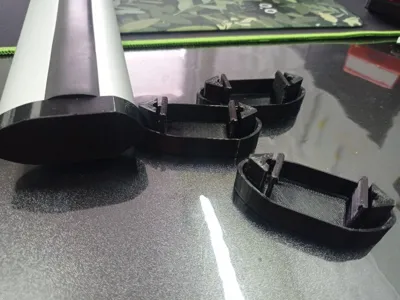 Oval roof rack bar end caps