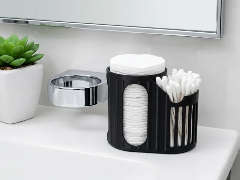 Bathroom Organizer for Cotton Pads  Q-Tip Modern