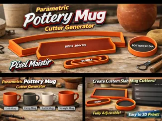 Parametric Pottery Mug Cutter Generator