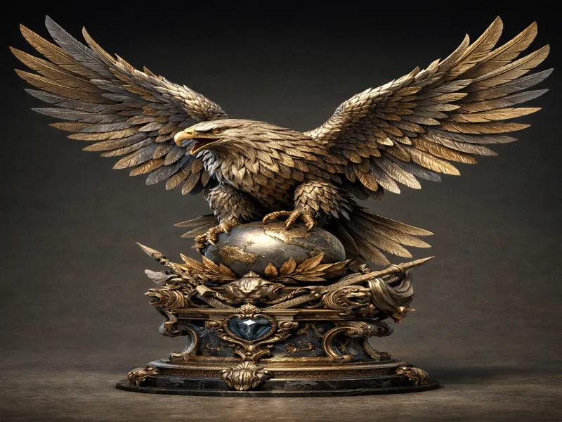 Majestic Eagle Guardian Statue