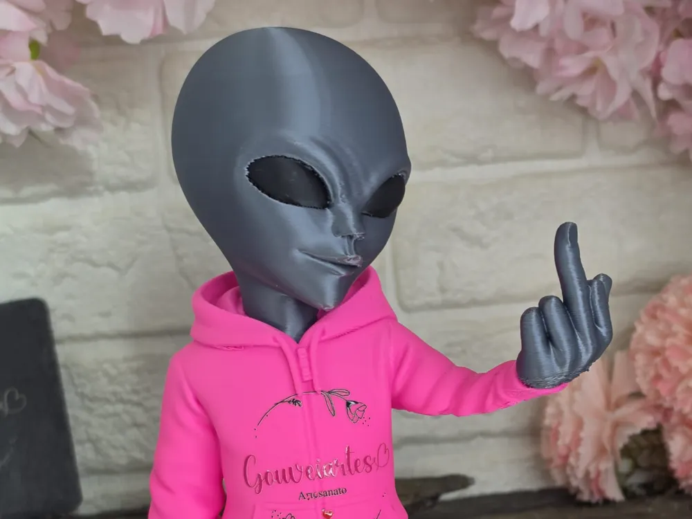 Alien middle finger - Free 3D Print Model - MakerWorld