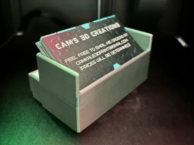 Business Card Holder V2 - Now with Storage!