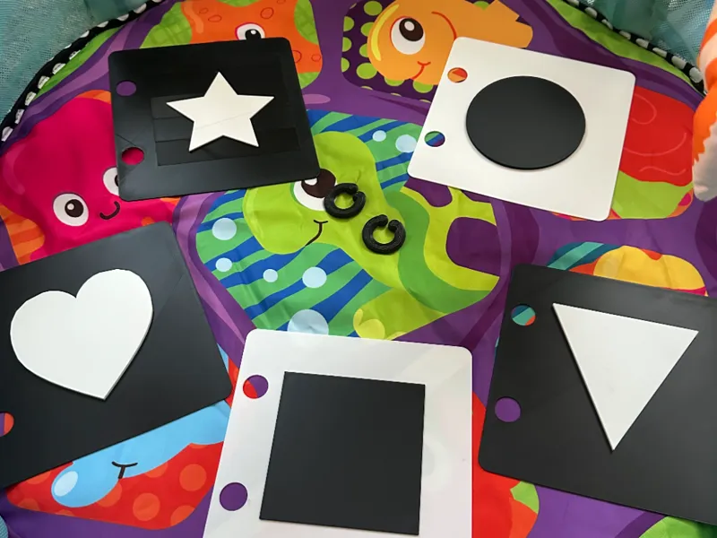 High Contrast Montessori Shapes Book Toy