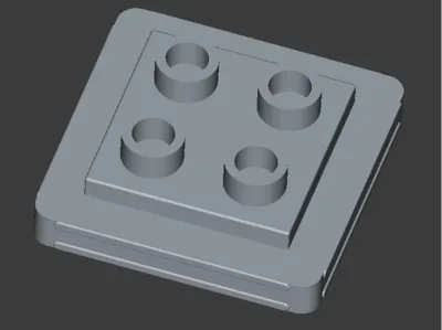 Magnetic bricks adapter to Duplo
