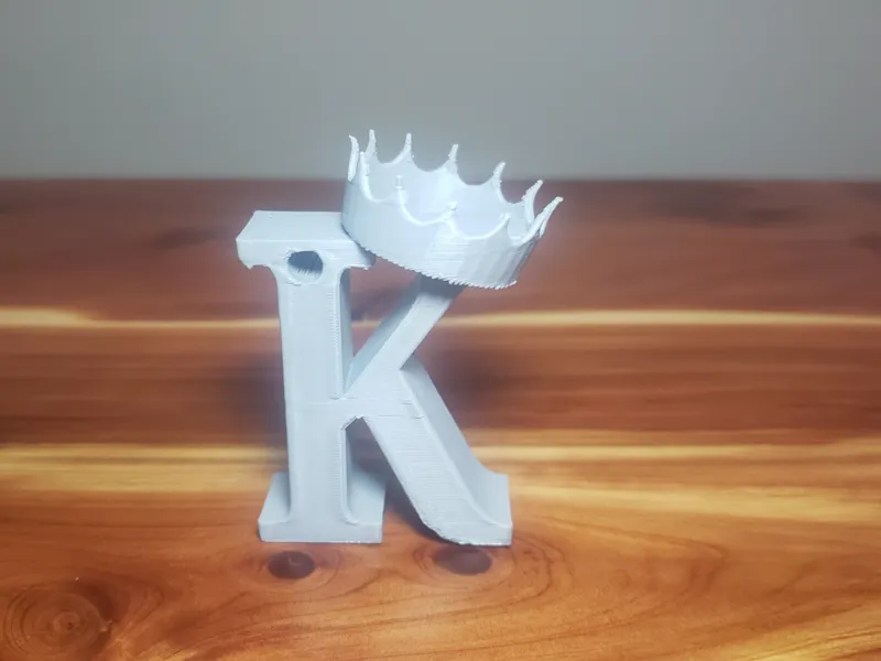 "K" With A Crown Keychain