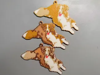边牧摩卡钥匙扣