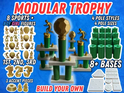 Modular Sports Trophy System – Over 50 Files 