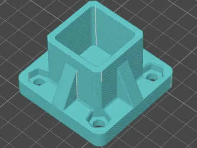 Platform Caster Adapter for 3030 Aluminum Profile Legs