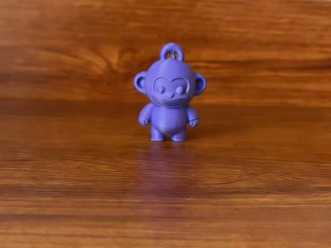 呆呆紫色小猴子手办 摆件 玩具 挂件