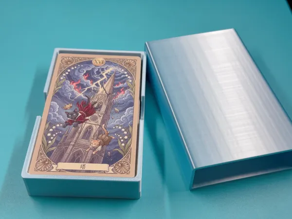 Boîte à tarot motif chat