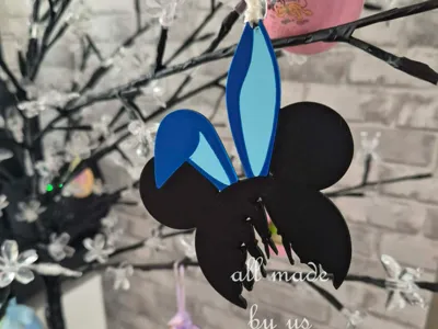 Mickey easter bunny ornament