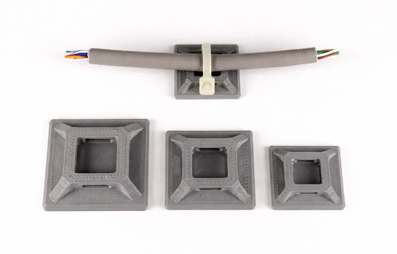 Simple zip tie cable mount holder