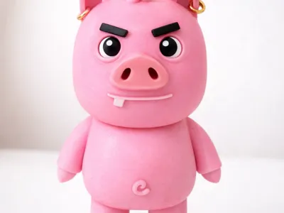 cute Chibi pig Figure