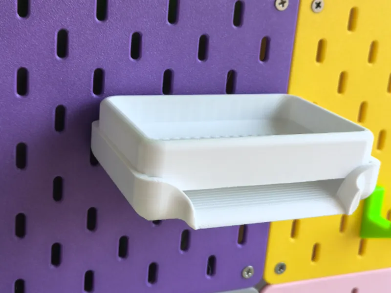 洞洞板肥皂盒 | IKEA 40mm 洞洞板专用 5° 倾斜分体沥水肥皂盒 | 高矮双款