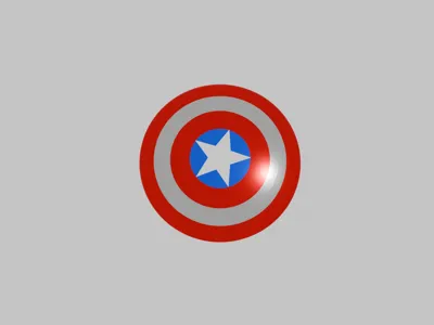 Generic Captain America shield - Chestnut 3D