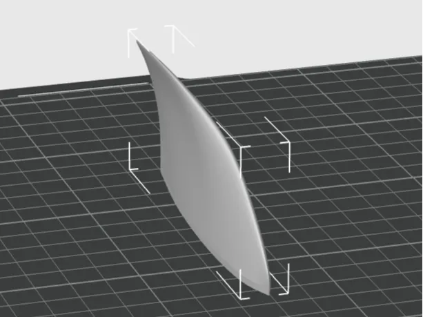 Angled Kiteboard Fin Orca style