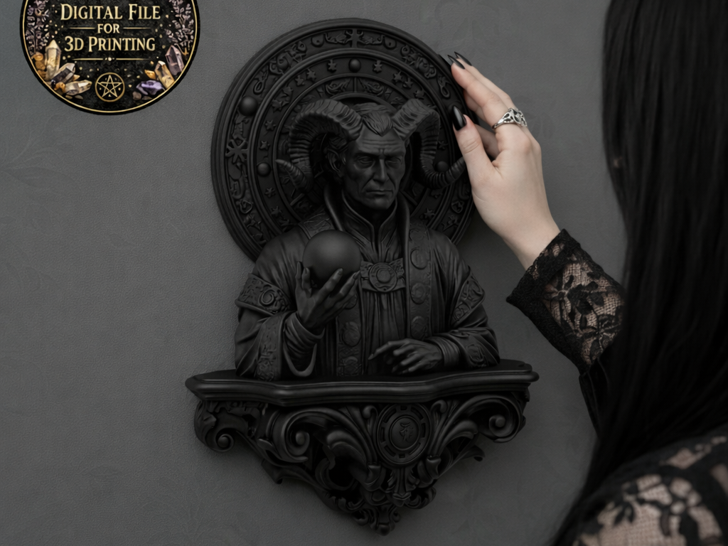 Esoteric Lucifer Statue - Dark Occult Wall Altar