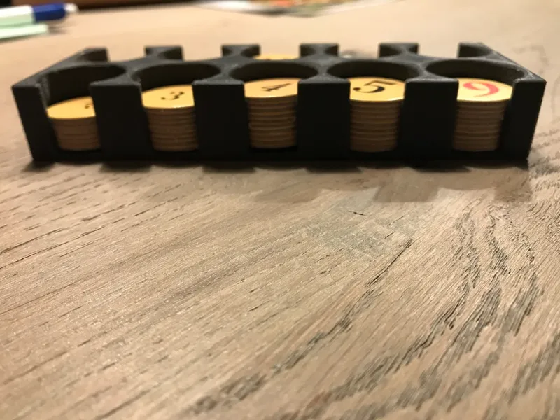 catan number coin holder
