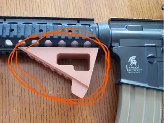 Picatinny angled grip for airsoft/or any gun.