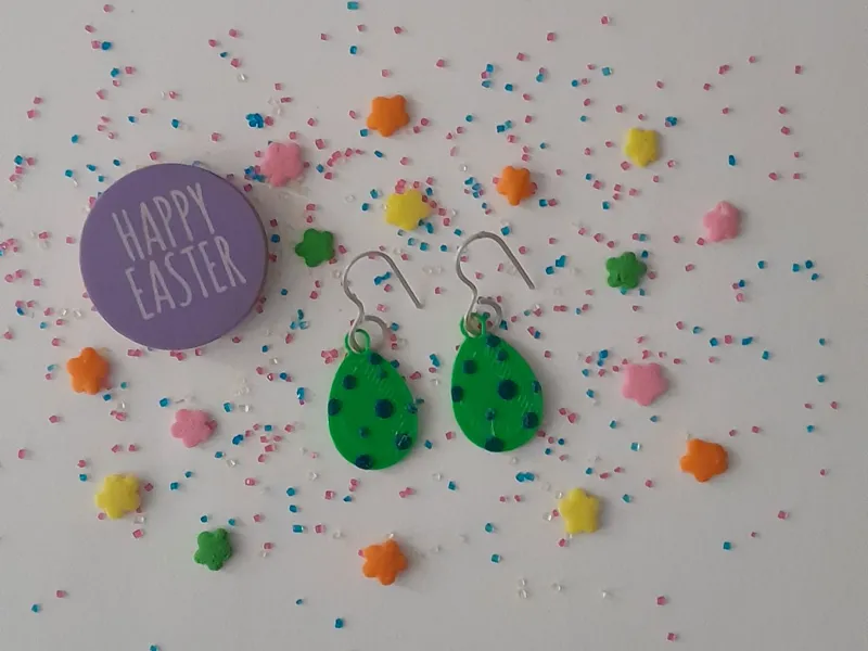 Polka Dot Easter Earrings