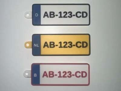 Customizable License Plate Keychain Generator 