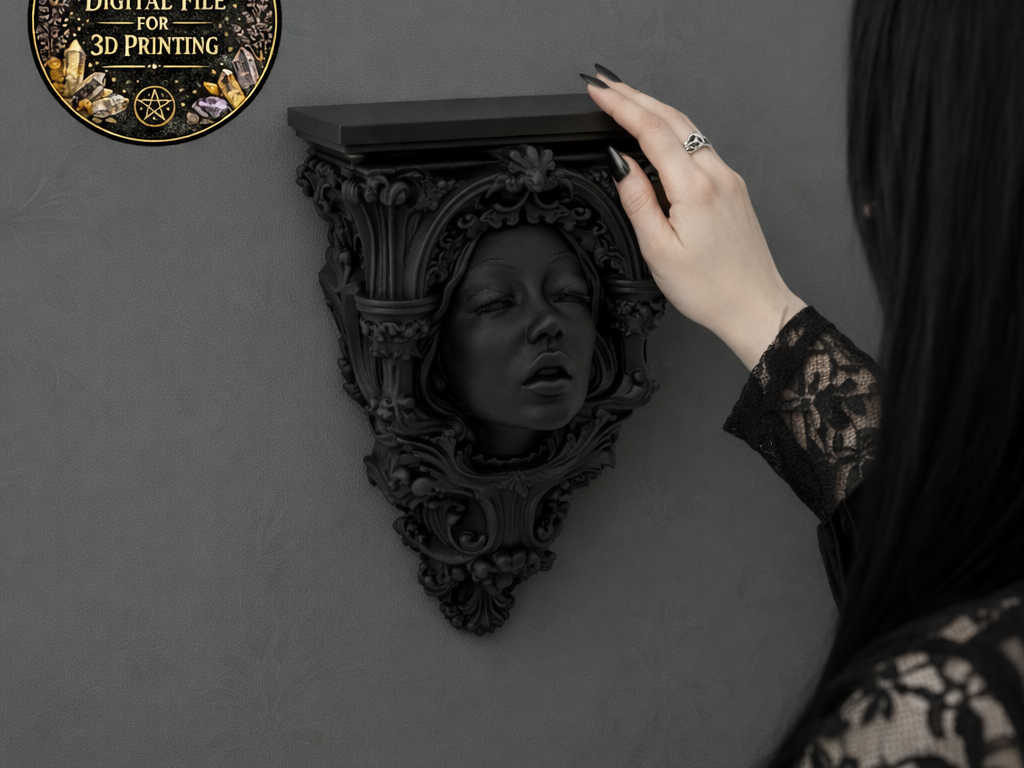 Gothic Maiden Console Romantic Baroque Wall Shelf