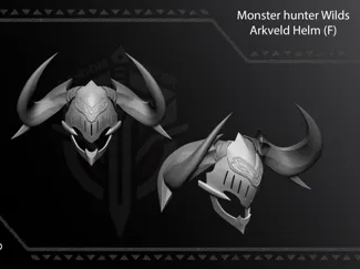The Arkveld Helmet (F) from Monster Hunter Wilds