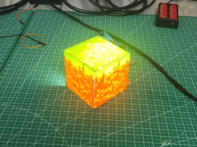 Four-color printed grass block (MC grass block generated based on Lumina-Layers)