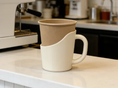 Disposable cup holder, anti-scald, for more elegant drinking