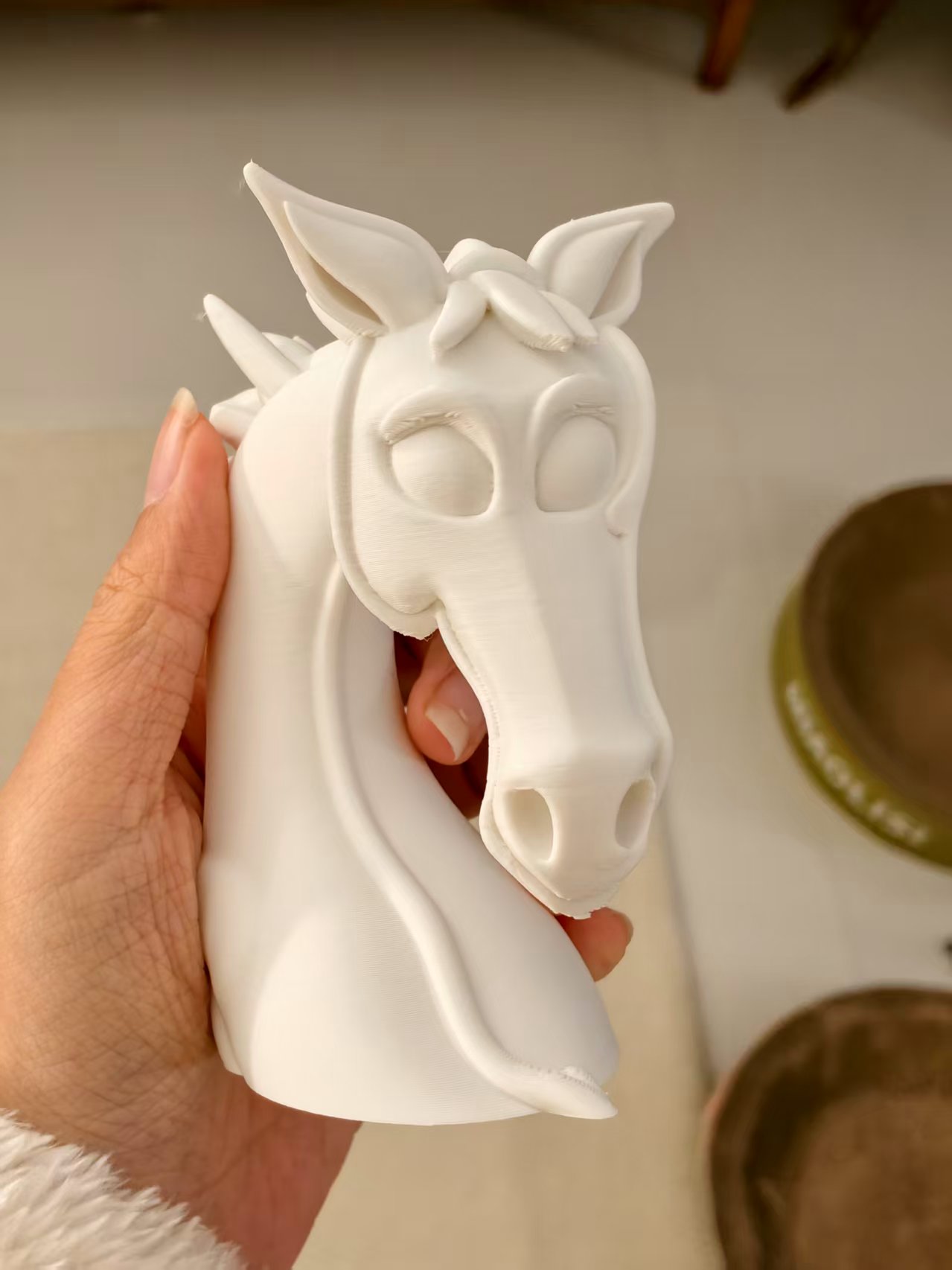 HERMES ホワイト 馬頭 置物 HERMES ホワイト 馬頭置物