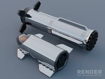 Articulated Starship + SuperHeavy Booster