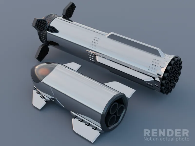 Articulated Starship + SuperHeavy Booster