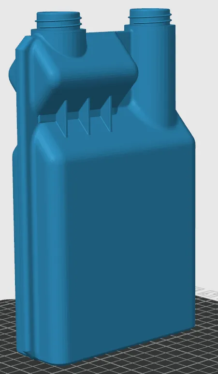 Double-neck dosing/dispensing bottle