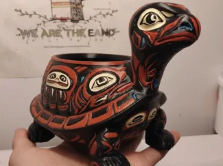 Traditional turtle planter