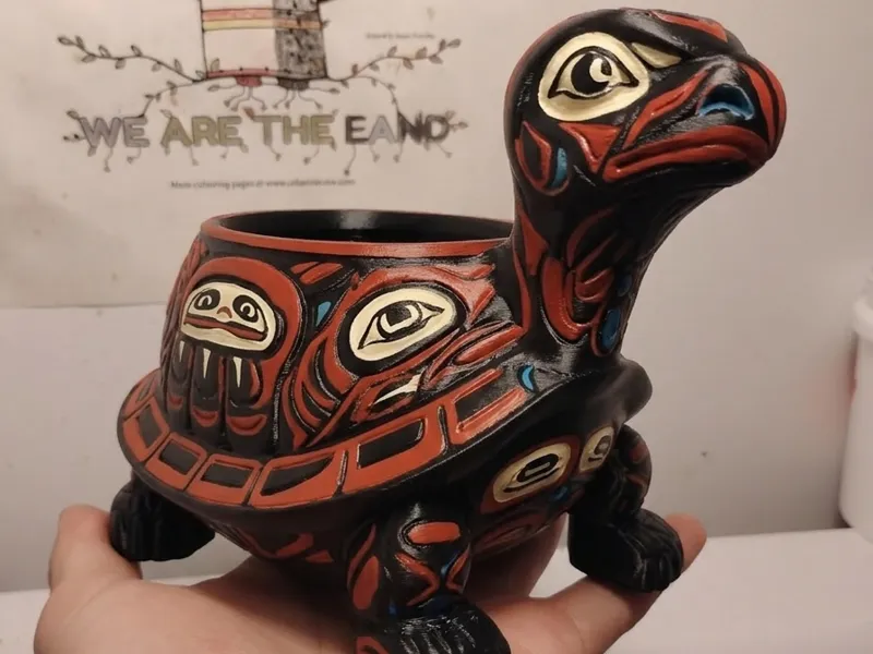 Traditional turtle planter