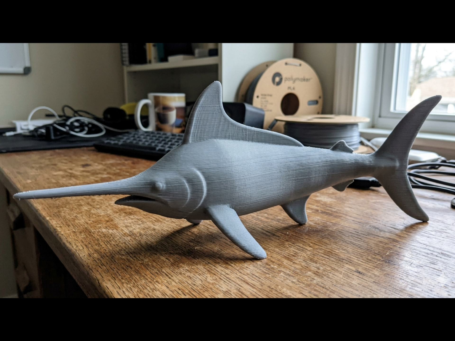 Blue Marlin Fish Statue