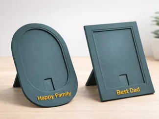Parametric Photo Frame with Custom Text