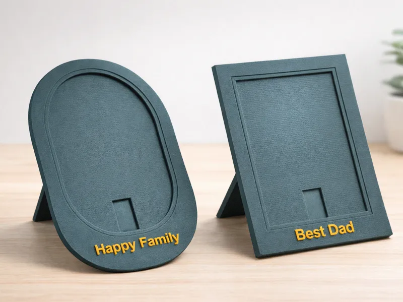 Parametric Photo Frame with Custom Text