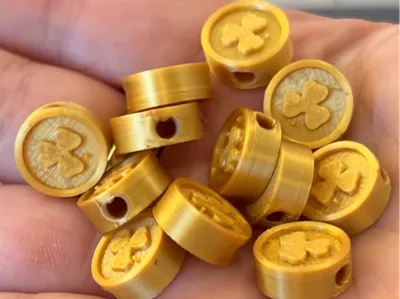 Shamrock Gold Coin Bead