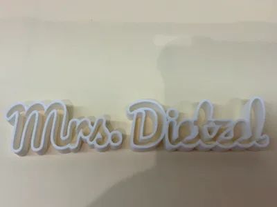 Custom Name Desk Topper