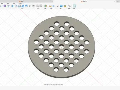 Adapter for the Dyson V8 (second generation) vacuum cleaner exhaust port decorative mesh. I saw one online for 7.5 yuan plus shipping and felt it was expensive, so I designed one myself.