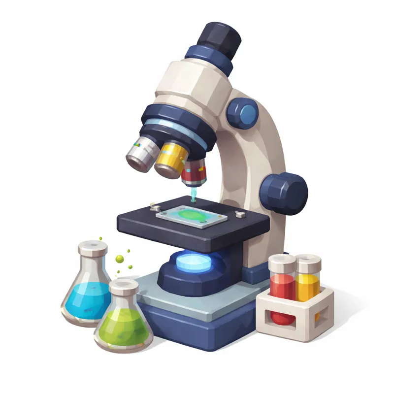 Low Poly Laboratory Microscope