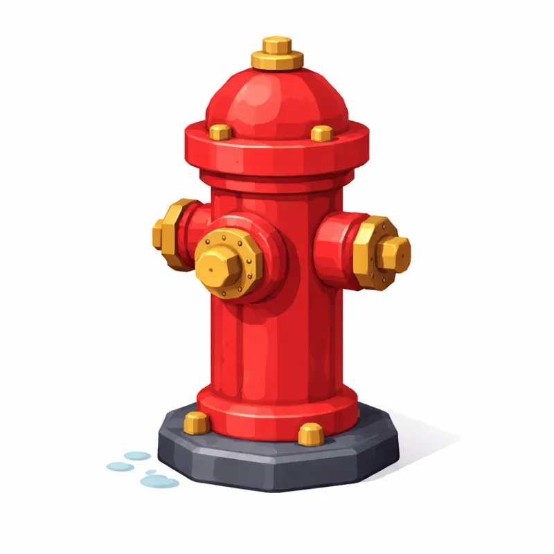 Low Poly Fire Hydrant