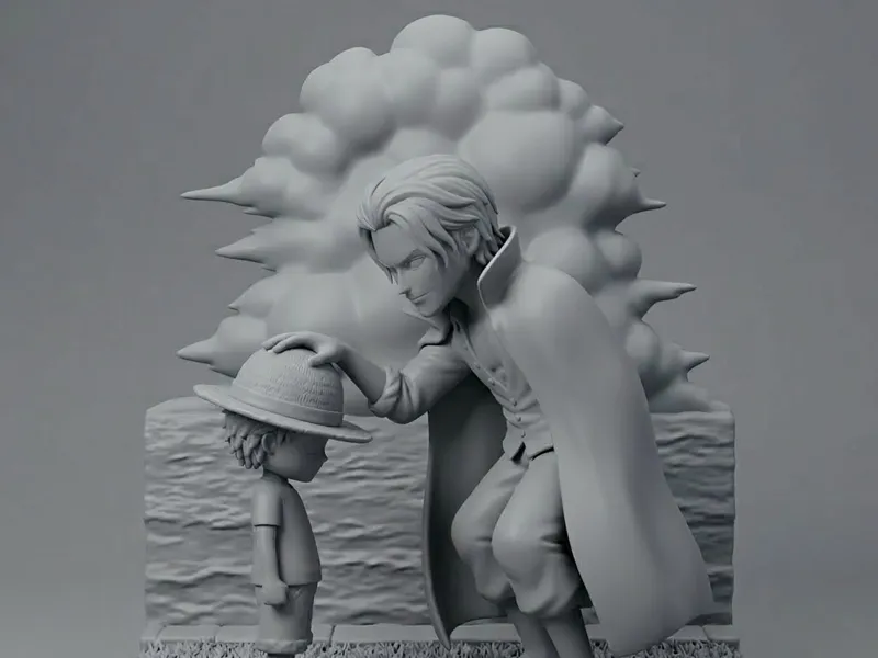 Luffy ans Shanks STL