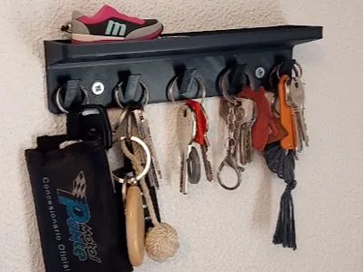 Key holder with tray