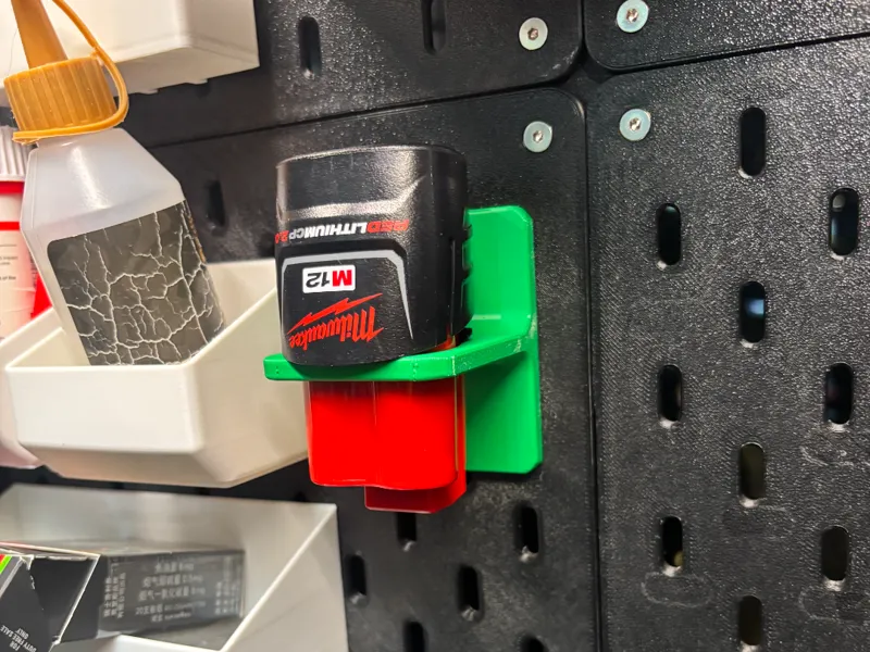 美沃奇 米沃奇Milwaukee M12 12V电池 宜家洞洞板 支架