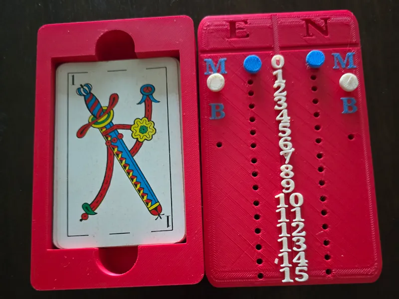 Caja de Cartas con anotador de Truco
