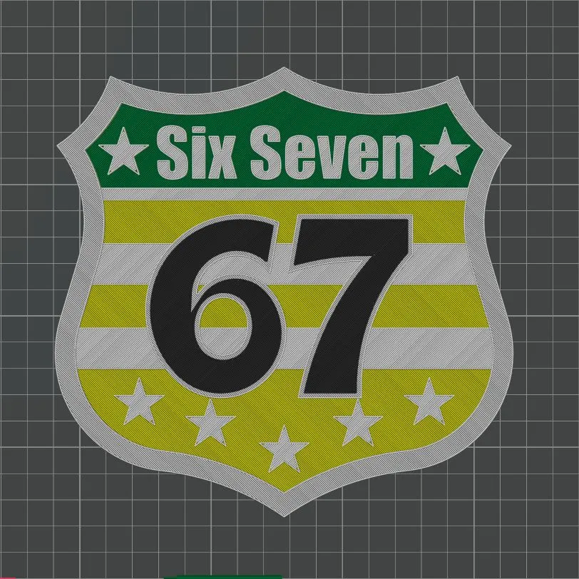 Route 67 Six Seven Viral Meme Road Sign - Free 3D Print Model - MakerWorld